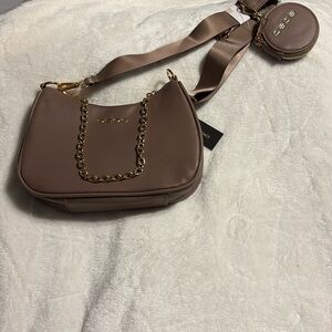 Bebe Mara Taupe Crossbody Bag